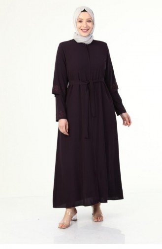 Stoned Sleeve Summer Plus Size Abaya Kaki 6018.Haki