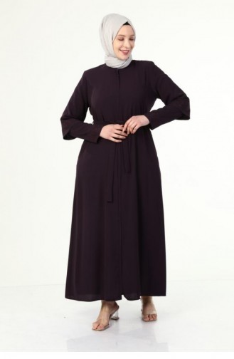Stoned Sleeve Summer Plus Size Abaya Kaki 6018.Haki