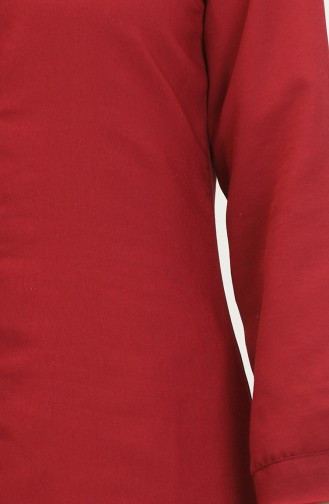 Tunique A Boutons Col Judge 6112-09 Rouge Claret 6112-09
