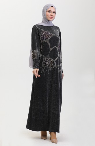 Stone Evening Dress 0432-04 Black 0432-04