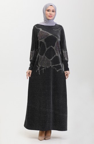 Stone Evening Dress 0432-04 Black 0432-04