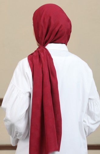 Baumwoll-Jacquard-Schal 2071-04 Weinrot 2071-04