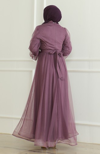 Avondjurk Van Chiffon Met Lovertjes 6348-07 Dusty Rose 6348-07