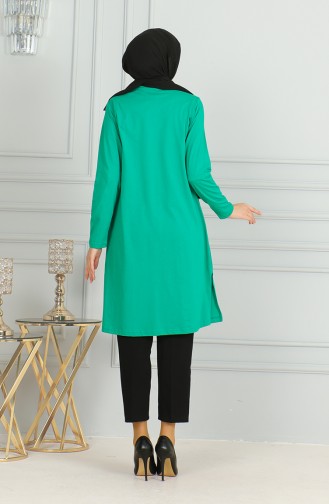 Lange Tuniek Met Split 9141-03 Groen 9141-03