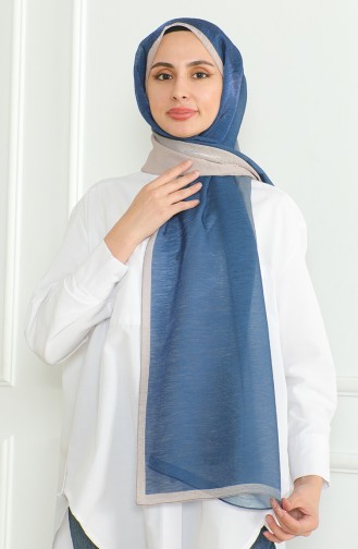 Karaca Gradient Shimmer Schal 81059-07 Beige Marineblau 81059-07