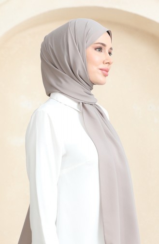 شال كريب سادة 81077-05 رمادي فاتح 81077-05