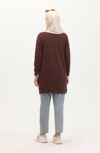Slit Sports Tunic 0529-07 Brown 0529-07