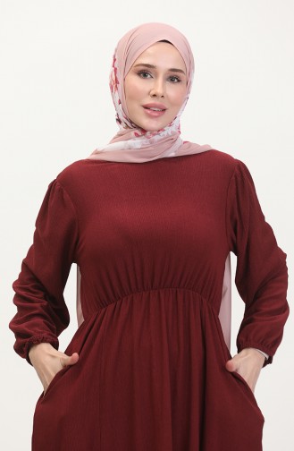 Pocket Dress 1099-04 Claret Red 1099-04