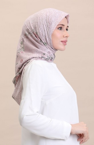 Desenli Eşarp Flover-10 Açık Lila