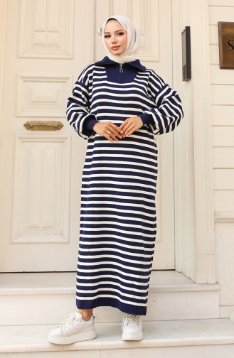 Robe Hijab Bleu Marine 11027-01