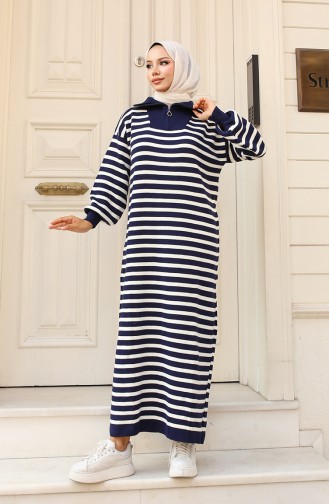 Robe Hijab Bleu Marine 11027-01