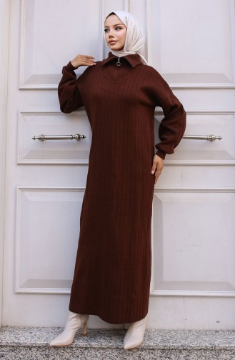 فستان بُني 11032-02