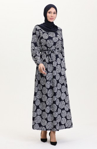 فستان أزرق كحلي 4582D-02