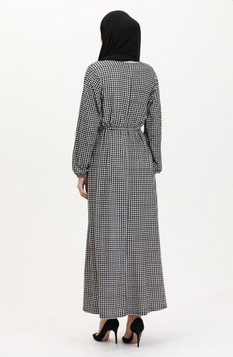 Black Hijab Dress 4582F-01