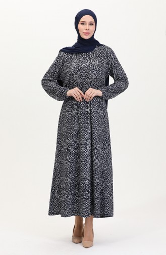 فستان أزرق كحلي 4582G-02