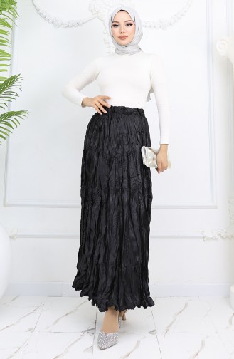 Beli Lastikli Saten Etek 0048-05 Siyah