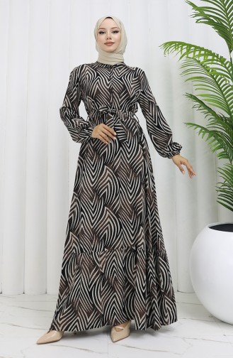 Black İslamitische Jurk 4074-02
