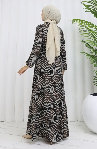 Black İslamitische Jurk 4074-02
