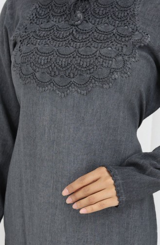 Gray İslamitische Jurk 4433-01