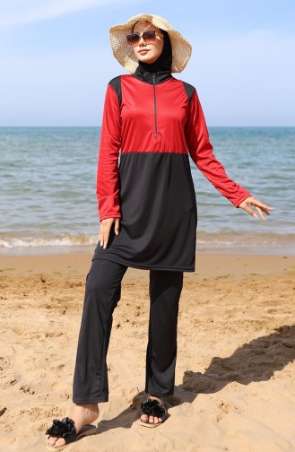 Rot Hijab Badeanzug 2508-05